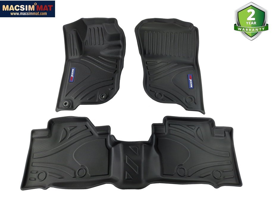 Thảm lót sàn Mitsubishi Pajero Sport 2 cầu 2015 - nay Nhãn hiệu Macsim chất liệu nhựa TPV cao cấp màu đen