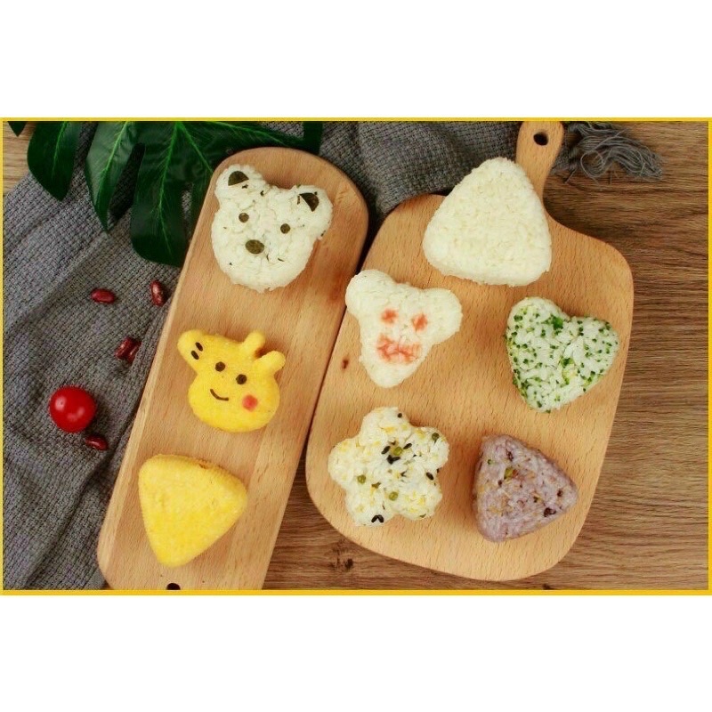 Set 7 Khuôn Tạo Hình Cơm Kích Thích Sự Thèm Ăn Cho Bé