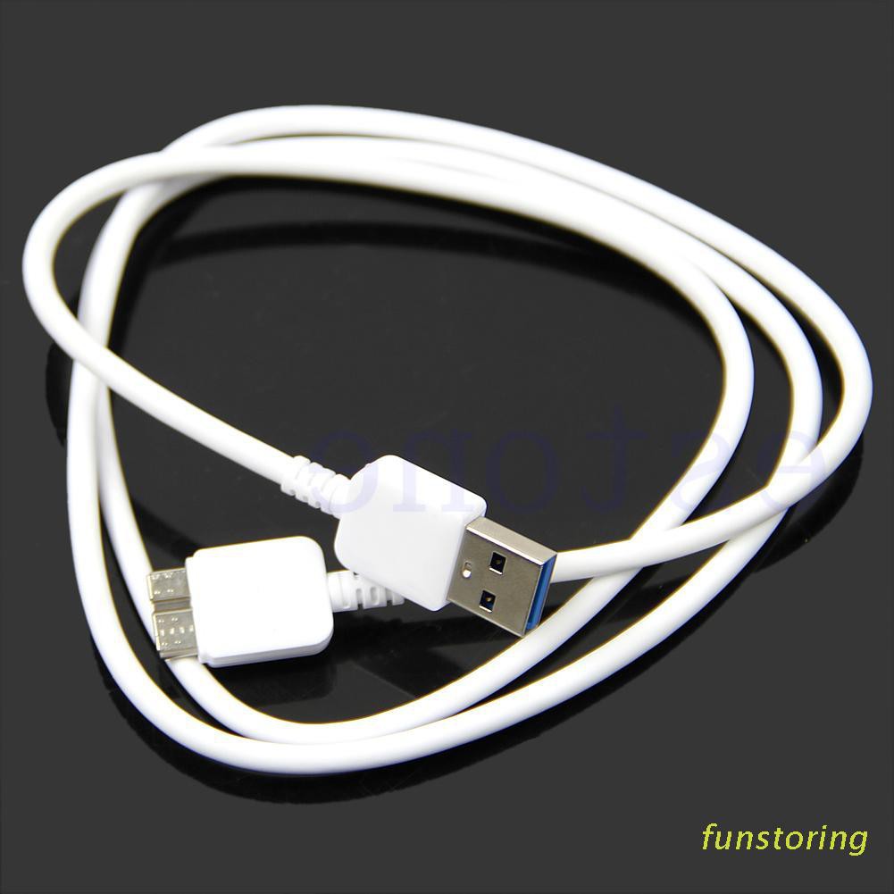 Cáp sạc và truyền dữ liệu Micro USB 3.0 màu trắng cho Samsung Galaxy Note 3 III N9000 S5 macbook air FUN