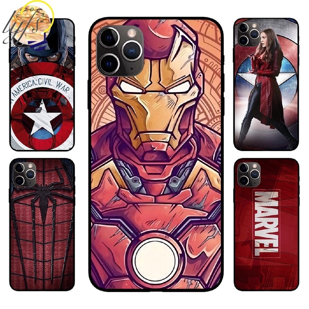 Ốp điện thoại dẻo in hình siêu anh hùng Marvel thích hợp cho iPhone11 Pro Max 11 Pro 11 XS MAX XR X 7 8 6 6s