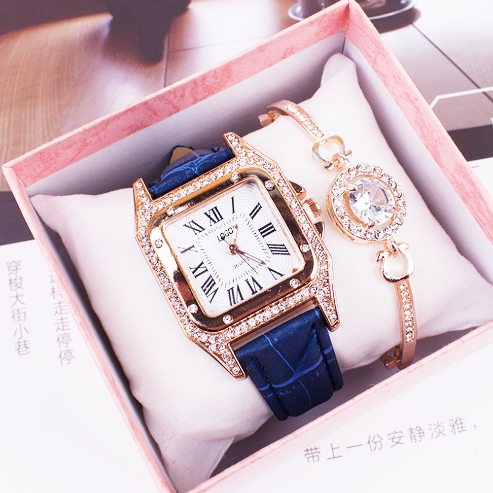 Bộ quà tặng ý nghĩa đồng hồ thời trang nữ và vòng đeo tay hàng gia công BHTT31 | BigBuy360 - bigbuy360.vn