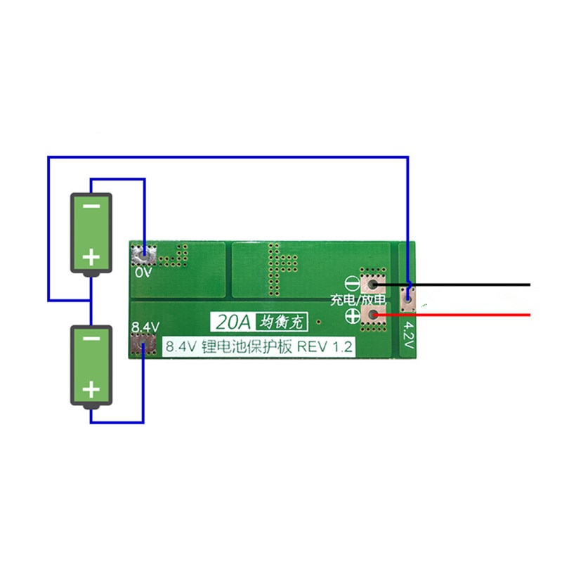Bảng Mạch Bảo Vệ Pin Lithium 2S 20A 7.4V 8.4V 18650 Chuyên Dụng