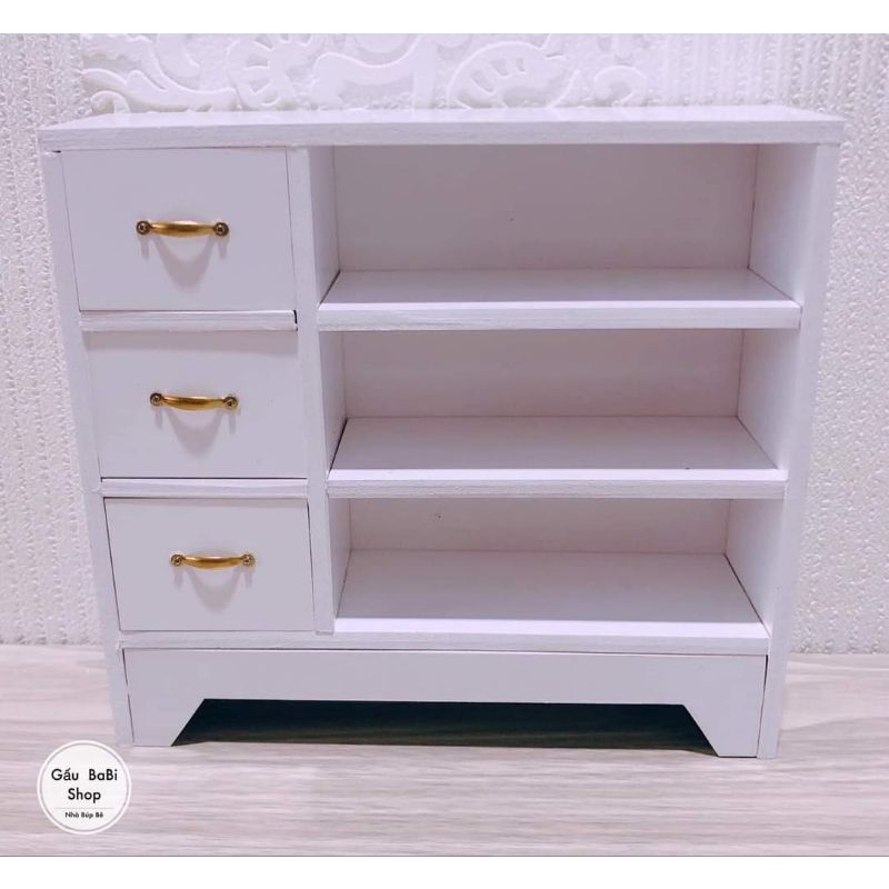 Tủ kệ để giày, túi cho búp bê (có nhận làm theo size)