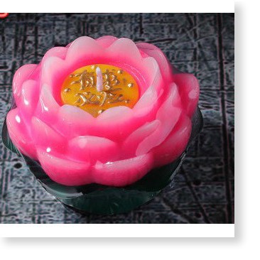 Nến trang trí SALE ️ Đèn cầy hoa sen tao nhã có đế, không có chì độc hại, vô cùng an toàn 7121