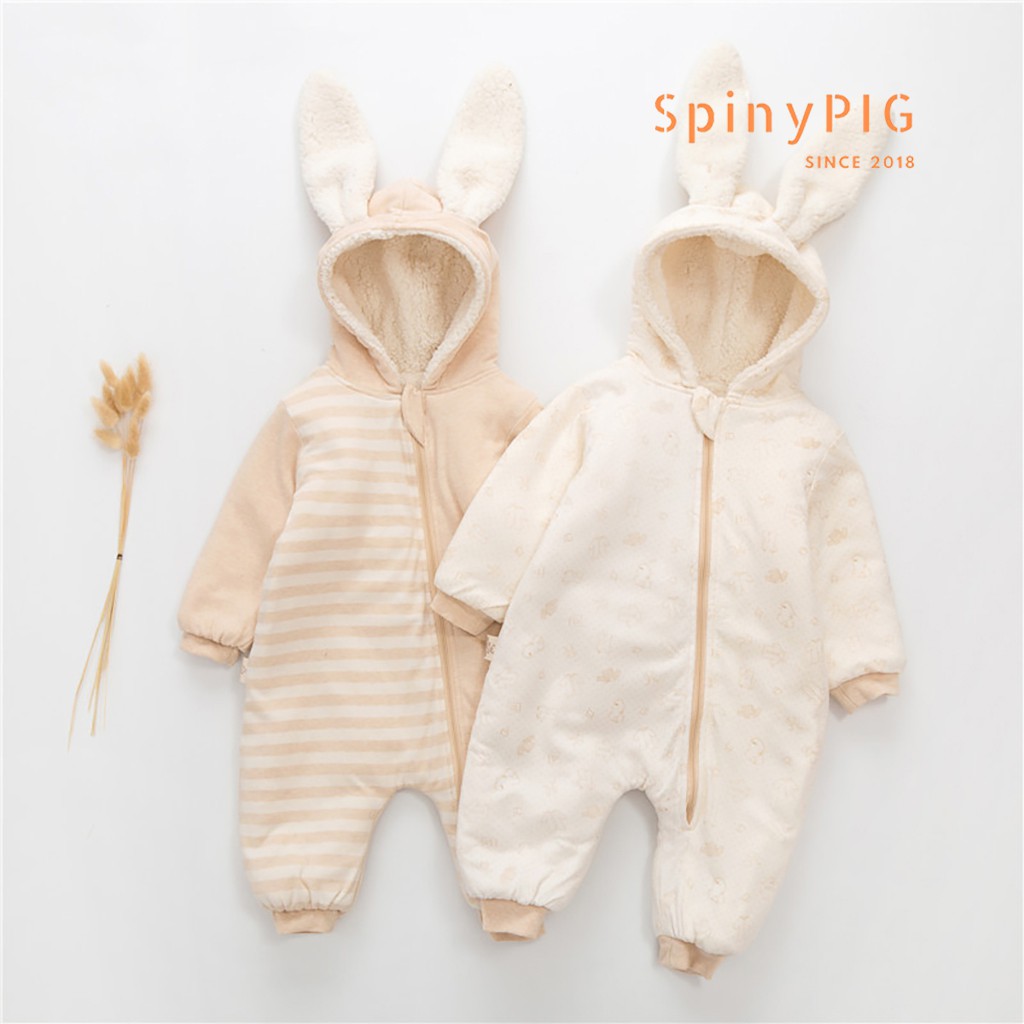 Quần áo sơ sinh 0-2 tuổi 100% cotton hữu cơ tự nhiên không chất tẩy nhuộm cùng lớp bông cực kỳ dày dặn và ấm áp