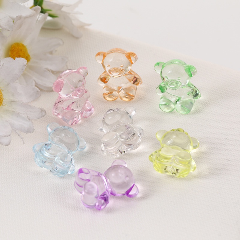 5 Hạt Charm Gấu 16x18.5mm Xỏ Lỗ Ngang