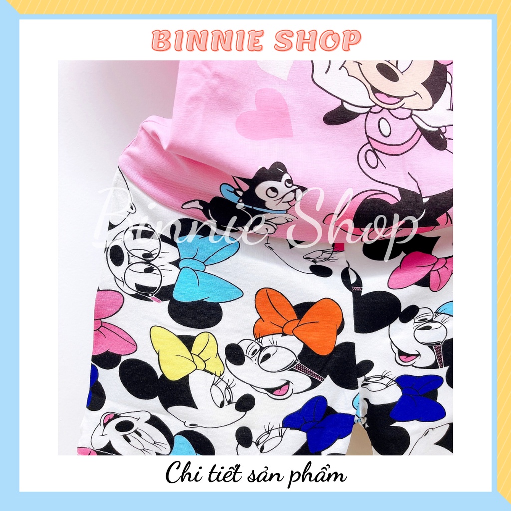 Đồ bộ bé gái quảng châu xuất hàn Quần áo bé gái BINNIE SHOP chất thun cotton cho bé từ 7-15kg (0-3 tuổi) BGN4