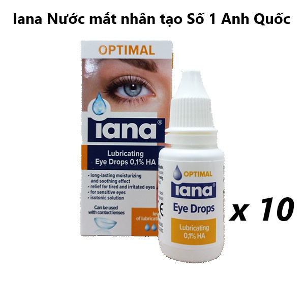[Bán Sỉ] combo 10 chai Iana -Chai nước mắt nhân tạo 10ml số 1 tại Anh Quốc SB Startup