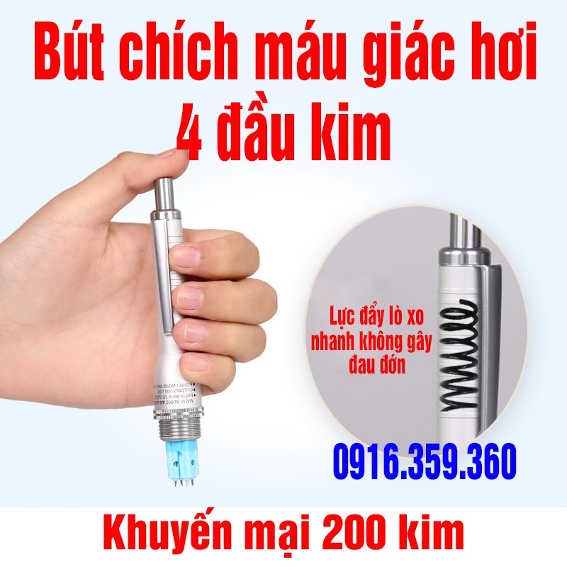 Bút chích máu giác hơi 4 đầu kim