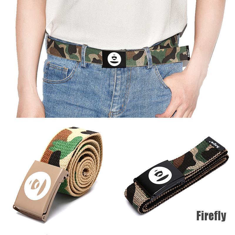 Thắt Lưng Vải Canvas Họa Tiết Rằn Ri Cá Tính Thời Trang