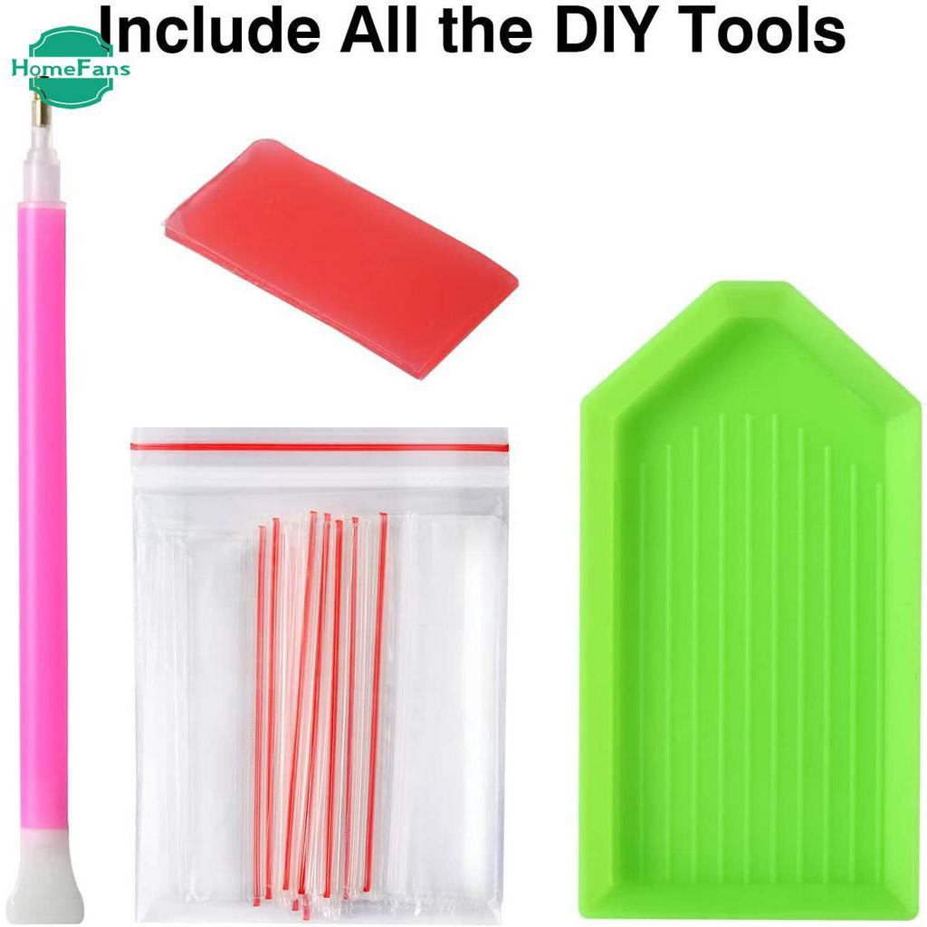 Bộ dụng cụ làm tranh đính kim cương giả hình cún con xinh xắn tự làm 30x40cm