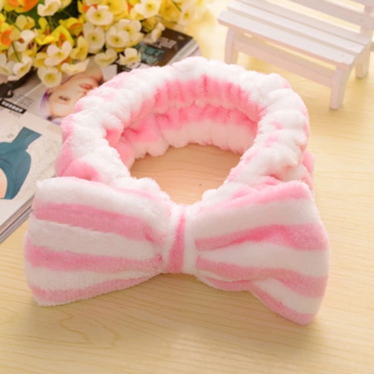 Băng Đô Nơ Rửa Mặt Xinh Xắn Dễ Thương Nhiều Màu 6 màu sắc