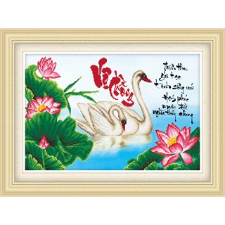 Tranh thêu chữ thập 3d Vợ chồng AL51407 (63x42) chưa thêu