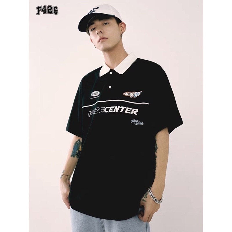 Áo thun polo F426 center áo thun cổ trụ ngắn tay chất cotton cao cấp