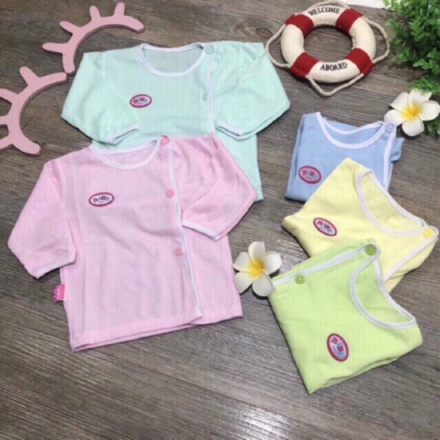 Áo dài tay sơ sinh cotton mềm