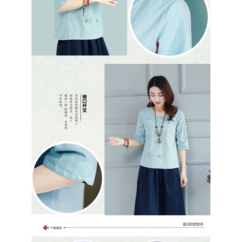 Áo Thun Cotton Lanh Tay Ngắn Dáng Rộng Thời Trang Mùa Hè Hàn Quốc Mới 2022