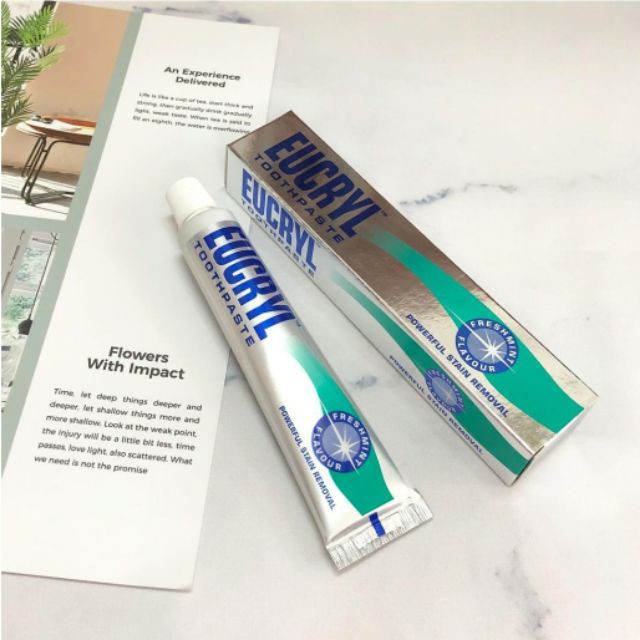 Kem Đánh Trắng Răng Hương Bạc Hà Thơm Mát Eucryl Toothpaste Freshmint 62g