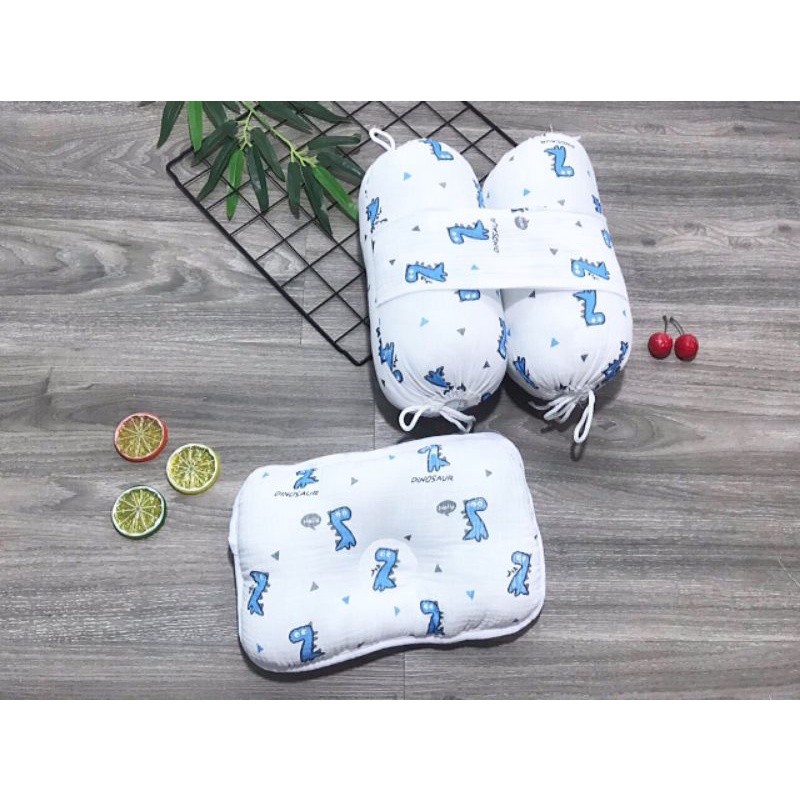 Bộ Chặn và gối bông vải xô cho bé