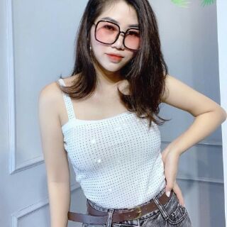 Áo 2 dây đính đá Quảng châu