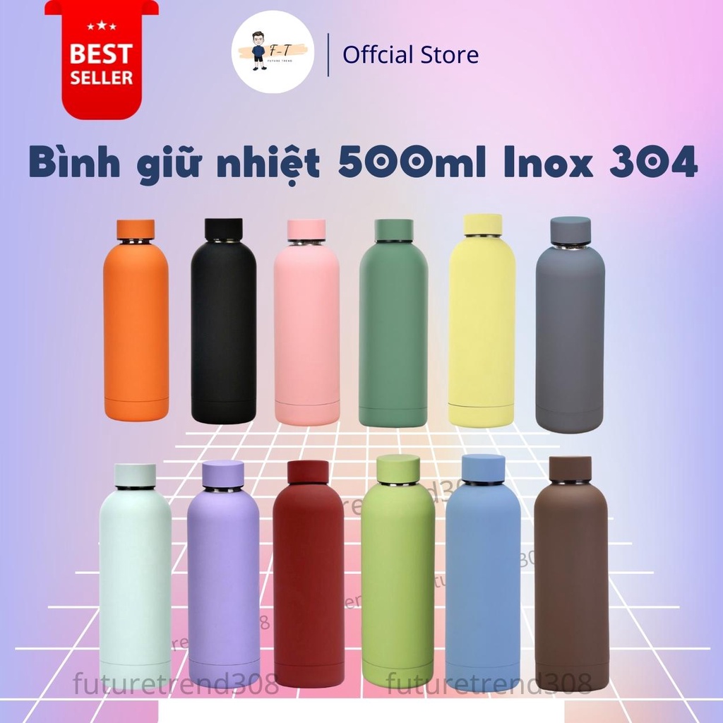 Bình Giữ Nhiệt Nóng lạnh, Bình Giữ Nhiệt 500ml Inox 304 Cao Cấp Siêu Tiện Lợi BGN002