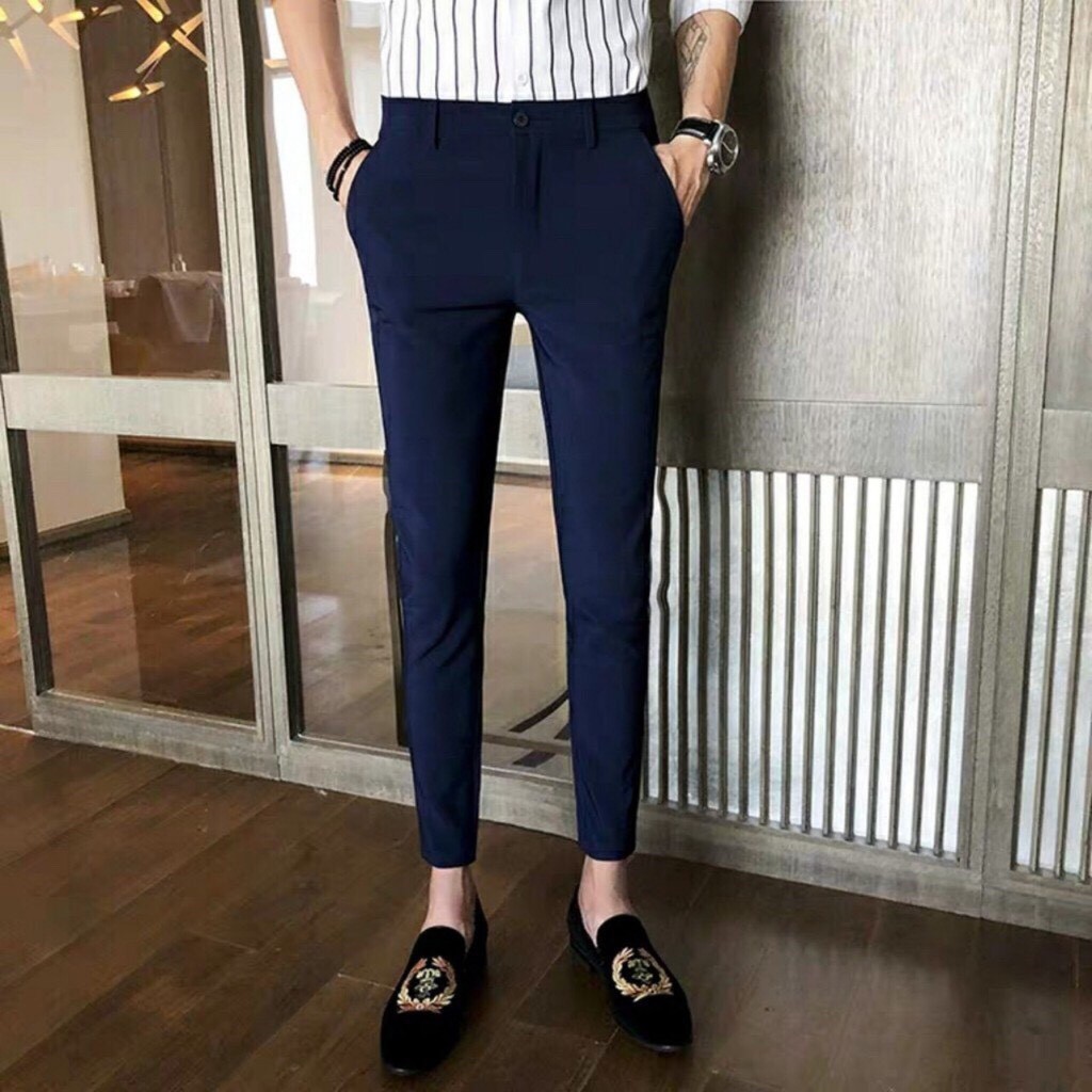 Quần Âu Nam Đẹp KOREA Vải Tuyết Mưa Dáng Slimfit Phong Cách Hàn Quốc | BigBuy360 - bigbuy360.vn