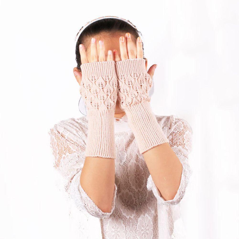 CONOPERY Găng Tay Không Ngón Giữ Ấm Mùa Đông Thời Trang Cho Nữ