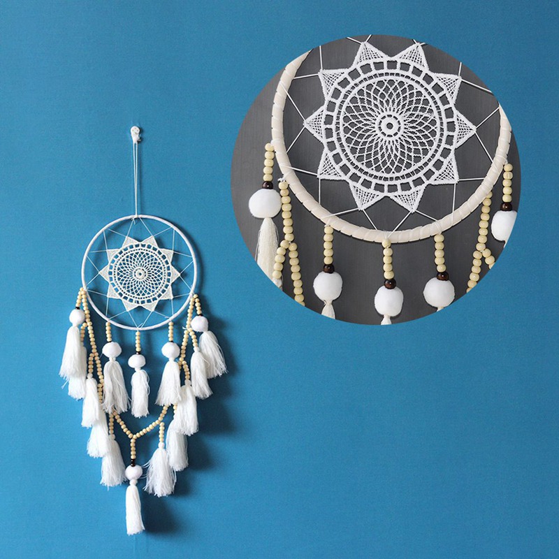 Bùa Đuổi Bắt Giấc Mơ Dream Catcher Màu Trắng