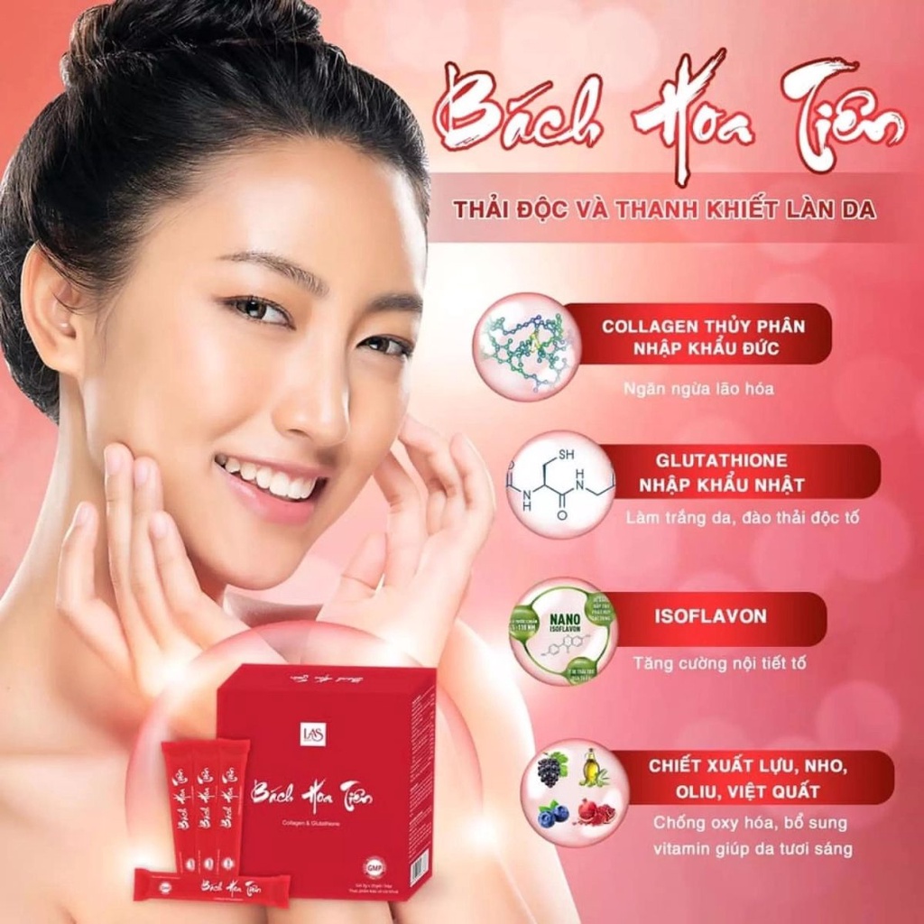 Cốm Bách hoa tiên Las beauty chính hãng giúp đẹp da tăng v1