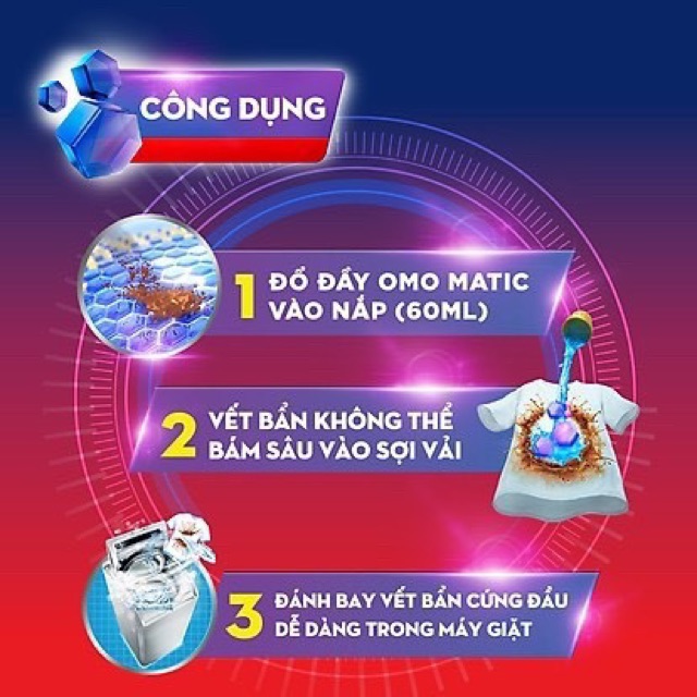 Nước giặt OMO Matic Bền Đẹp cửa trước 3,7kg