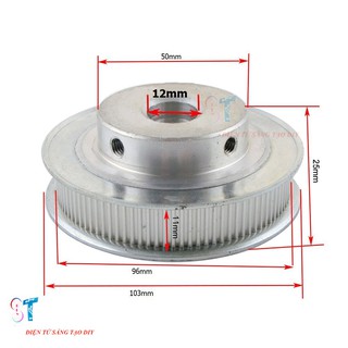 Pulley Bánh Răng Nhôm XL 60 Răng Đường Kính 96mm