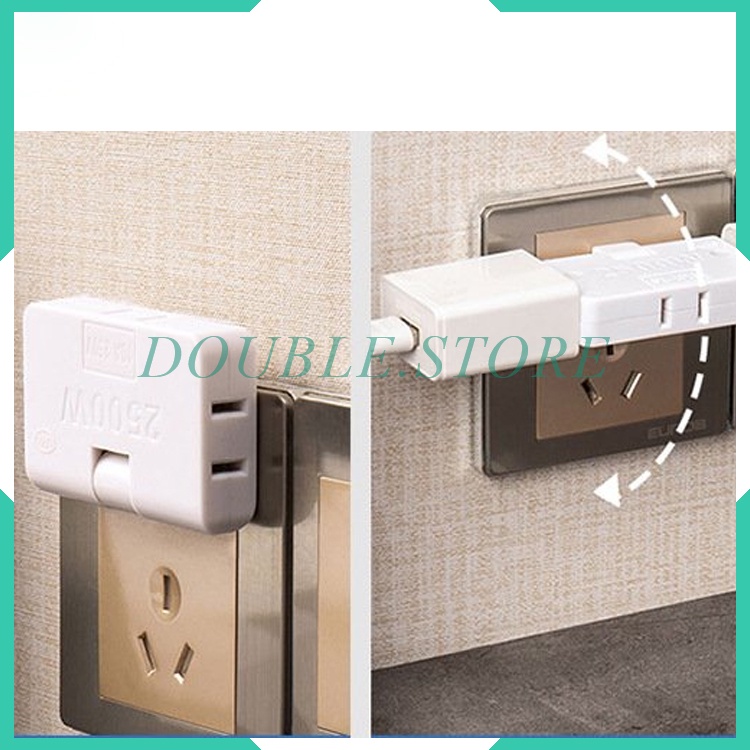 Phích Cắm Chuyển Đổi Chân Tròn, Dẹt Xoay 180 Độ Đa Năng Tiện Dụng