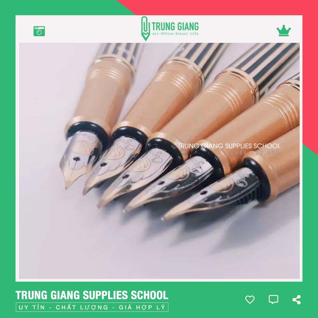 Bút Máy CG208 Bút Luyện Chữ Đẹp Ngòi Mài Luyện Nét Thanh Nét Đậm Cho Bé Lớp 1