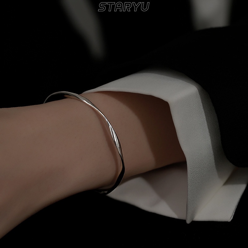 Vòng tay bạc 925 thiết kế đơn giản cho nữ