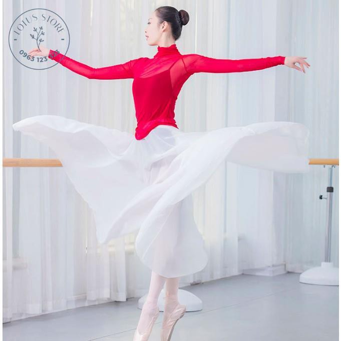 Tà váy múa ballet | Váy múa bale voan MBL01 (tặng kèm một quần đùi bên trong)  - Lotus