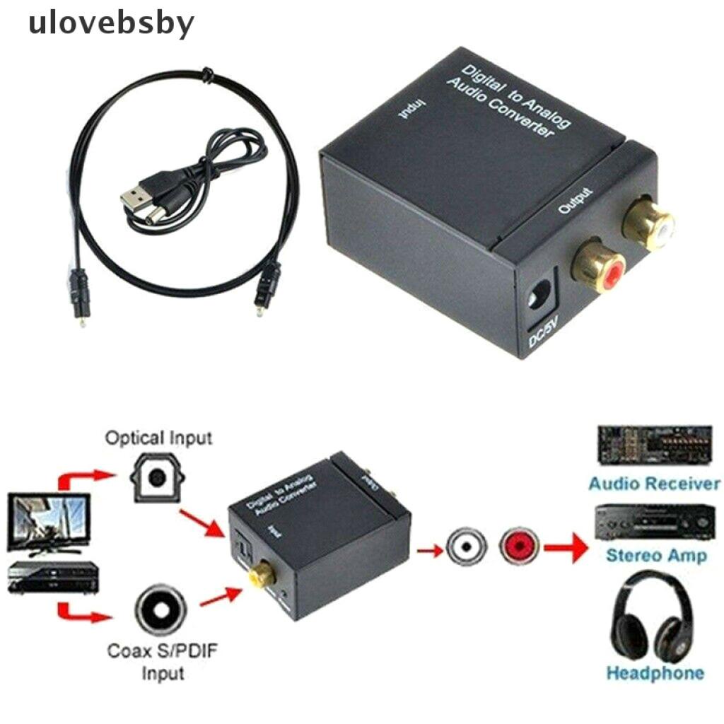 [ulovebsby] Optical Coaxial Toslink Digital to Analog Audio Converter Adapter RCA L/R 3.5mm [ulovebsby]