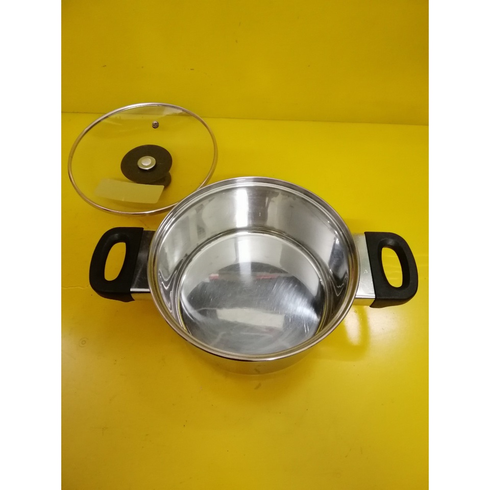 Nồi inox nội địa Nhật, size 19cm, cao 9cm (mã 790), Dùng được bếp từ