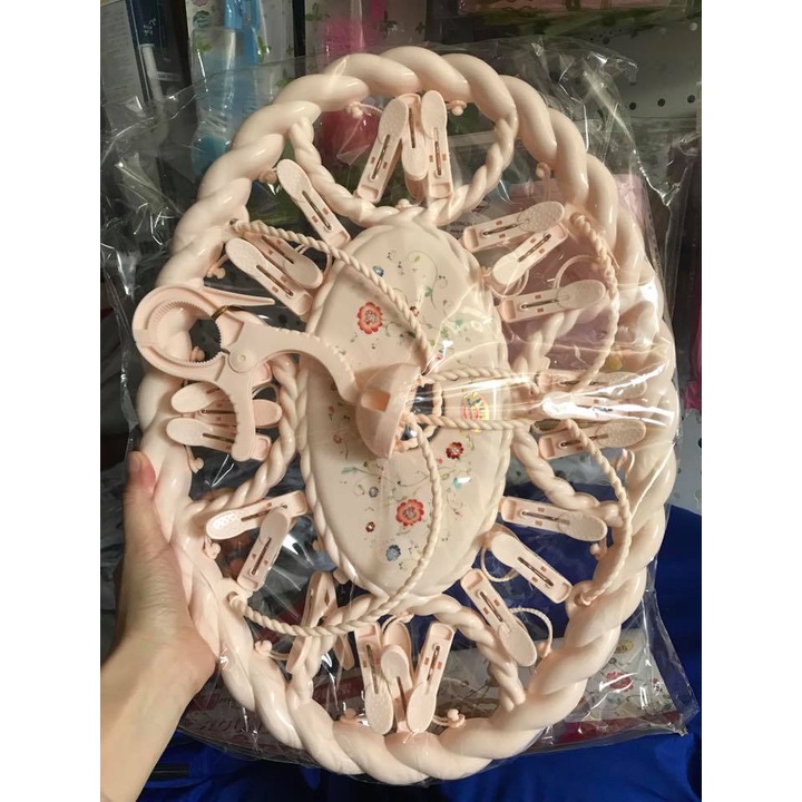 MÓC CHÙM PHƠI ĐỒ HÌNH HẠT XOÀI 24 KẸP