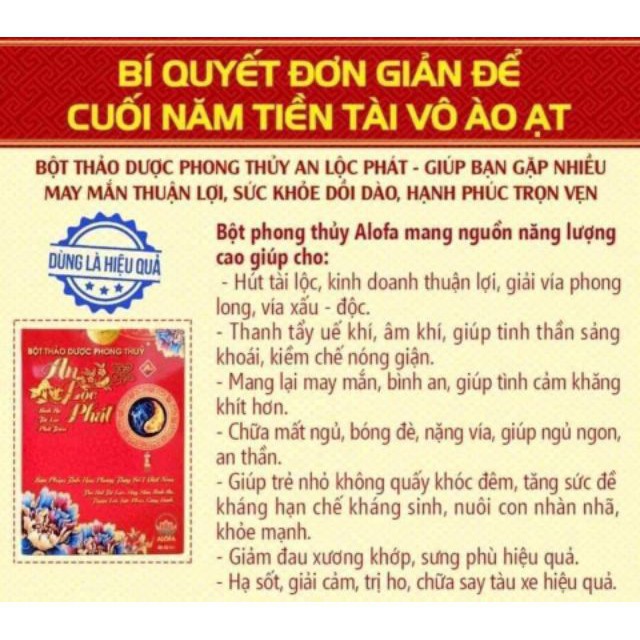 Bột thảo dược phong thủy Alofa