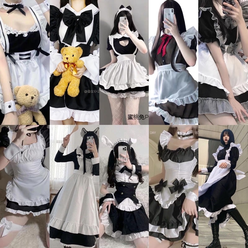 Bộ sưu tập váy maid 30 mẫu tha hồ lựa chọn ( note size )