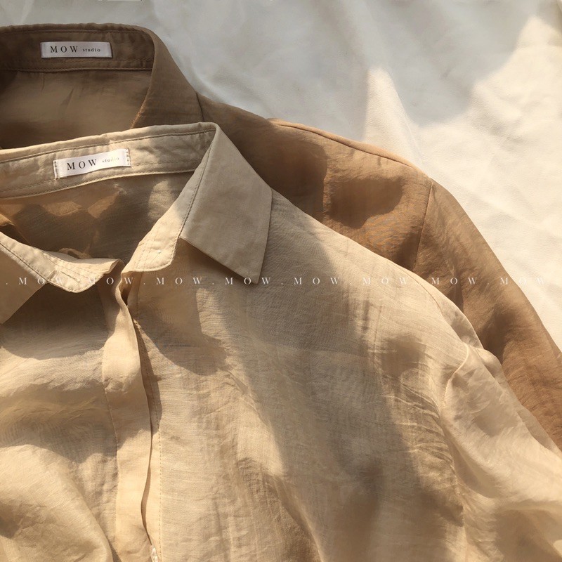 Sơmi lụa tơ basic (Basic Silk Shirt) made by Mow studio | BigBuy360 - bigbuy360.vn