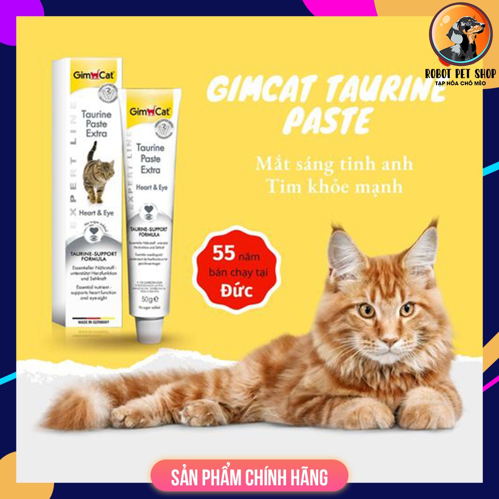 (50g) Gel dinh dưỡng cho mèo Gimcat Taurine Paste Heart &amp; Eye - ROBOT PETSHOP
