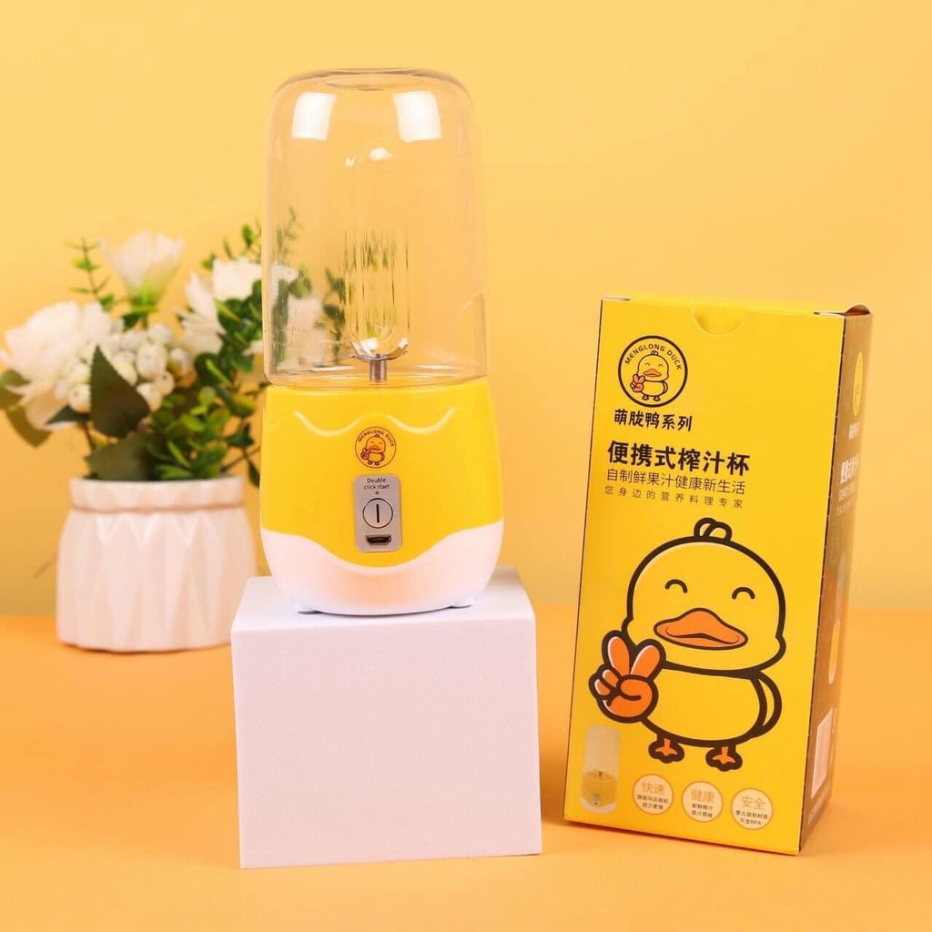 Máy xay sinh tố cầm tay sạc usb vịt vàng G-Duck đa năng 400 ml