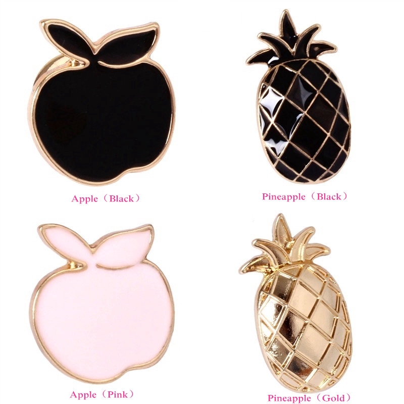 Khuy cài áo kim loại hình quả dứa trái thơm độc đáo
