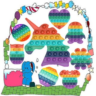 Đồ chơi squishy giúp giảm căng thẳng màu cầu vồng