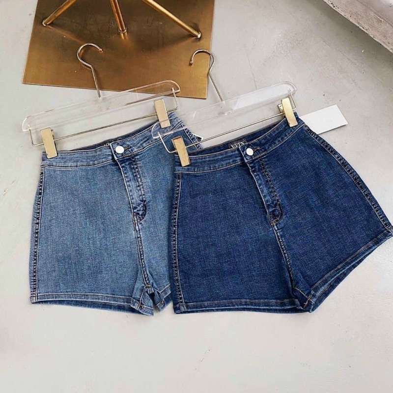 Quần đùi bò, quần short jeans cạp cao gen bụng big size sẵn sll