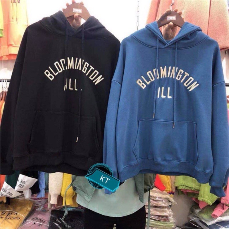 áo hoodie nỉ mũ in chữ nổi Blodmin, áo hôdie nỉ bông túi bụng