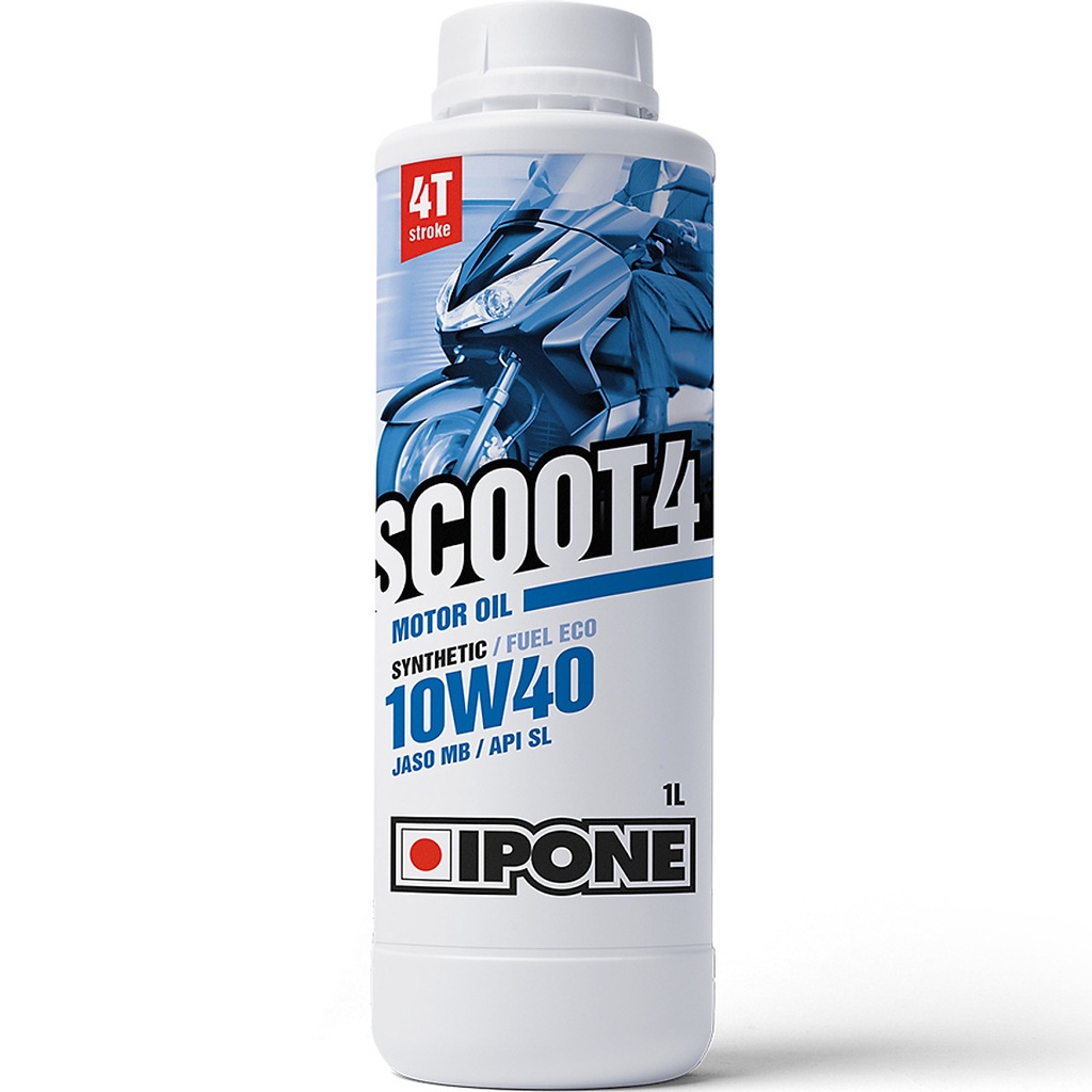 Nhớt Xe Tay Ga Cao Cấp Ipone Scoot 4 10W40 (1L) - Hàng Chính Hãng Nhập 100% Pháp