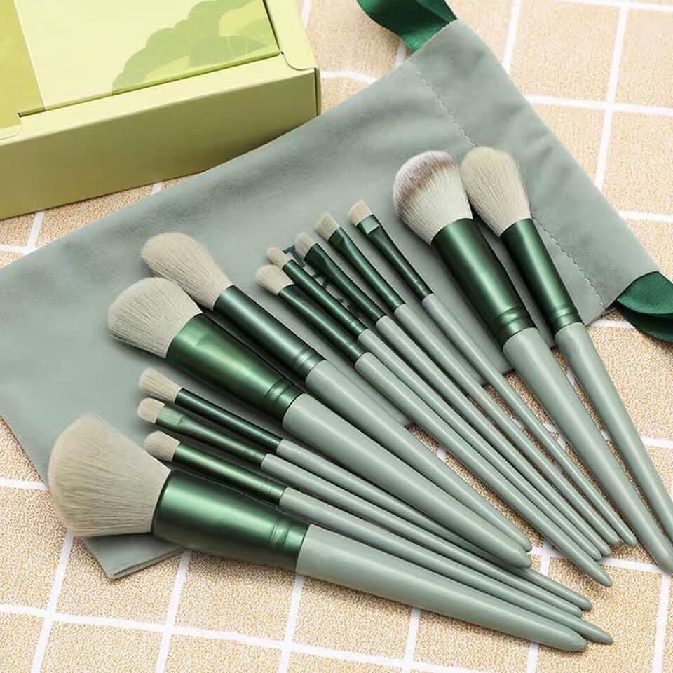 Bộ 13 cây cọ FIX+ trang điểm chuyên dụng kèm túi vải