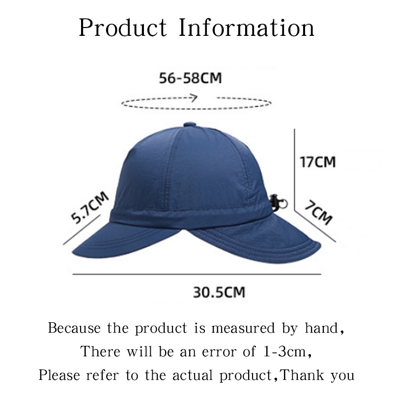 Mũ chống nắng hai vành leo núi chống thấm nước ngoài trời nhanh khô Mũ xô có khóa màu rắn