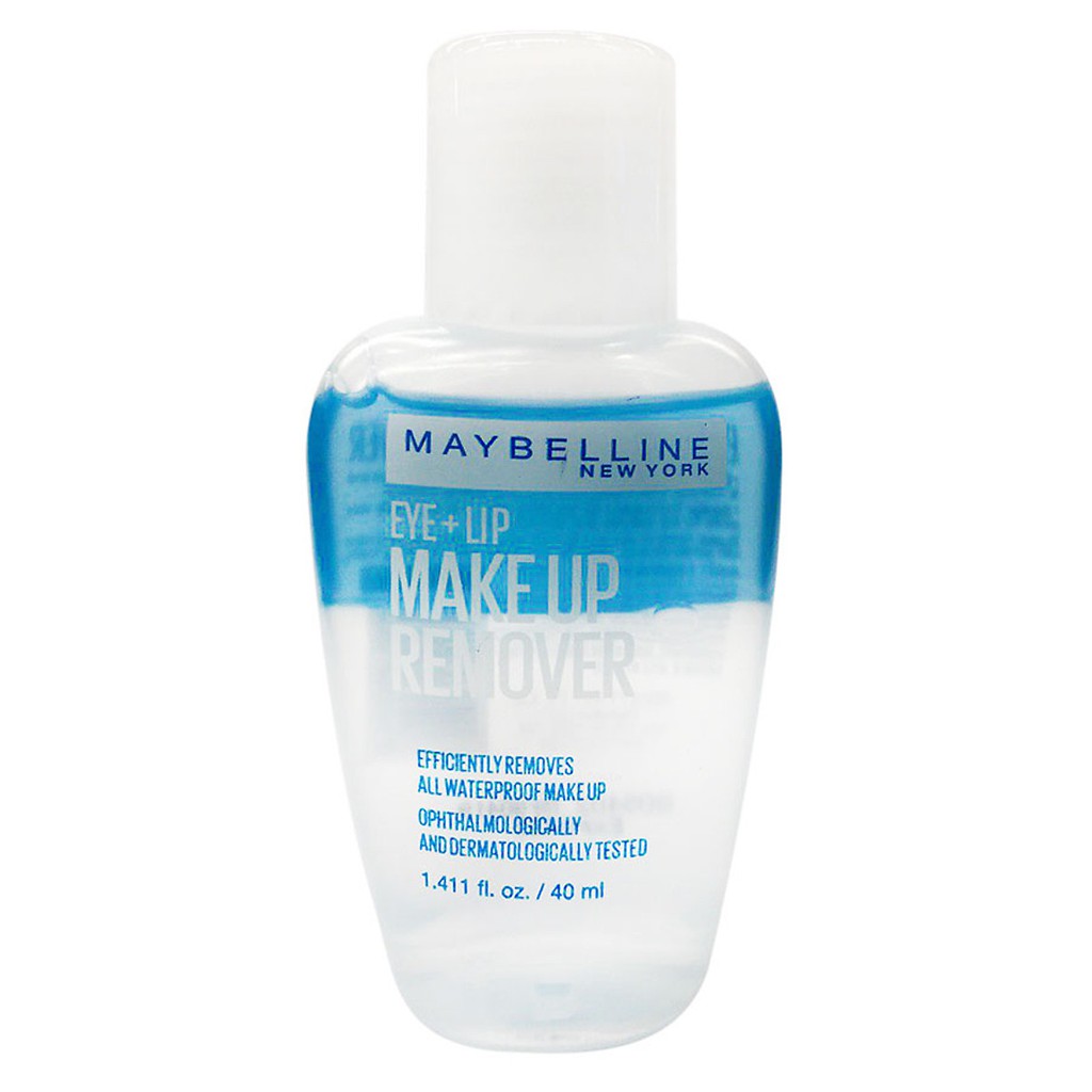 Nước Tẩy Trang Mắt và Môi Chuyên Dụng 2 lớp Maybelline New York Eye & Lip Makeup Remover 40ml - Mỹ Chính Hãng